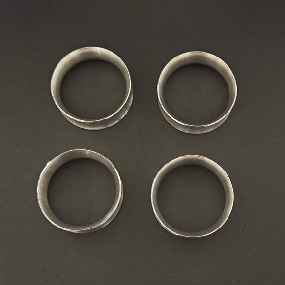 4 vintage silver napkins rings from the 70s - Picture 2 of 3